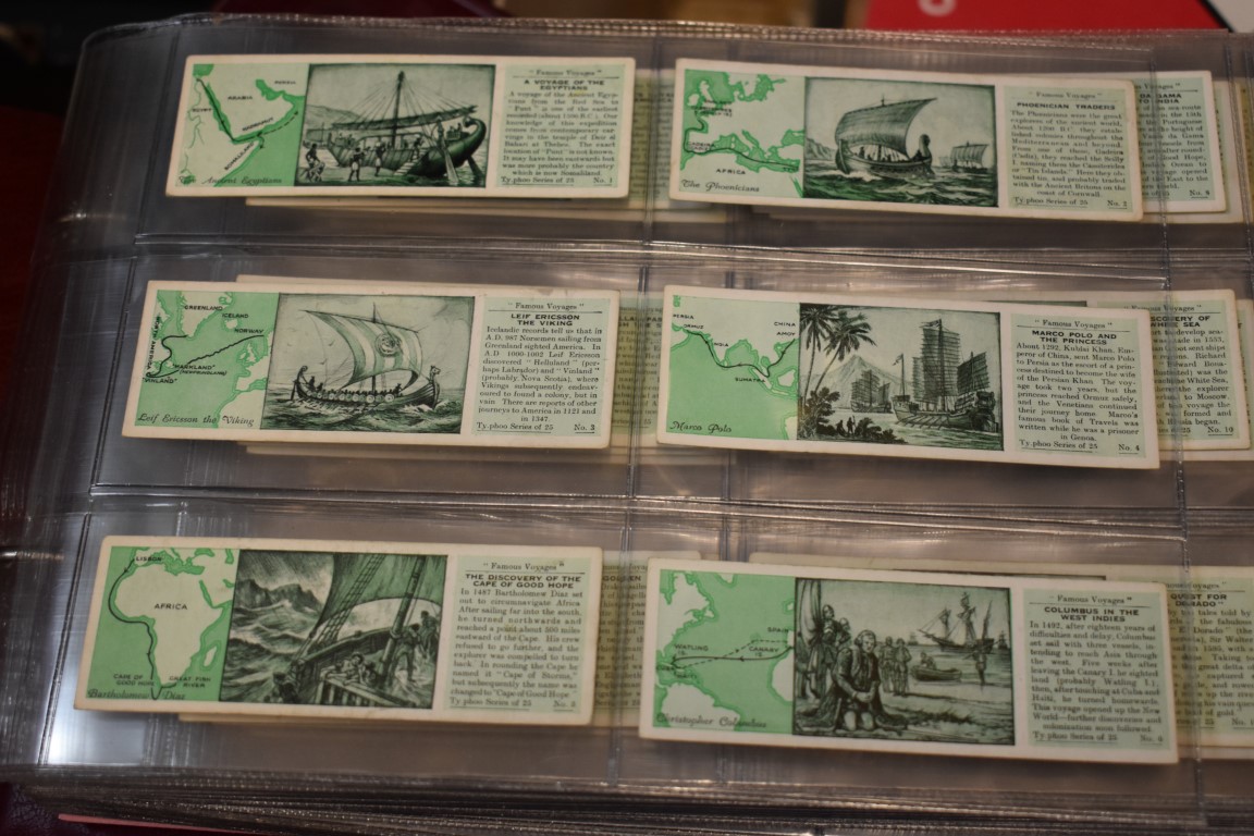 MATCHBOX LABELS, TRADE CARDS, ETC: quantity in box inc. album of Typhoo Tea cards, various cigarette - Image 3 of 4