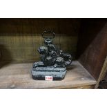 A Victorian cast iron griffin doorstop, stamped 'W B & Co', 20cm high.