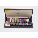 Medals: an interesting miniature group of World War I and World War II, to include: The