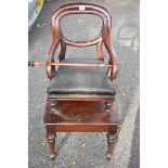 An early Victorian mahogany child's highchair/table.This lot can only be collected on Saturday