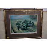 Dion Pears, Blower Bentleys, signed and numbered, colour print, I.39 x 59cm.