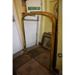 A Victorian gilt framed overmantel mirror, 132 x 134cm.