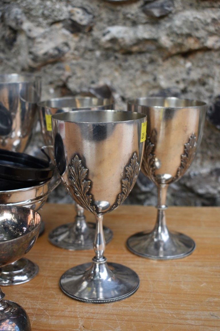 A quantity of plated trophy cups; together with other plate. This lot can only be collected on - Image 3 of 4
