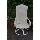 A white painted metal rocking chair.This lot can only be collected on Saturday 10th October (10-2pm)
