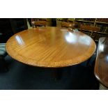 A good reproduction mahogany and crossbanded circular dining table, by William Tillman, 160.5cm