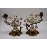 A rare pair of 18th century Ludwigsburg porcelain figures of dancers, probably Joseph Nees or Johann