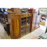 A mahogany and inlaid inverted breakfront side cabinet, 169.5cm wide. This lot can only be collected