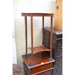 An antique mahogany and inlaid oval occasional table, 51cm wide.