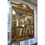 A 19th century gilt framed overmantel mirror, 102.5 x 85.5cm.