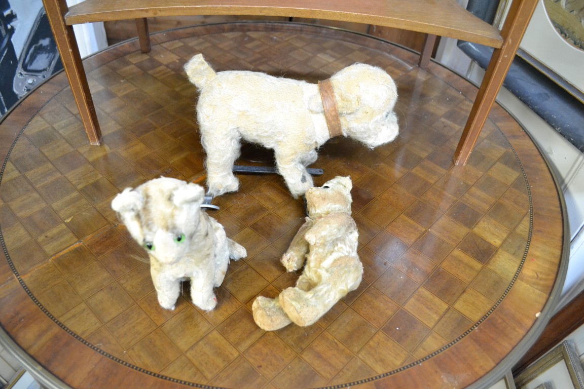 Three vintage plush toys, to include a pull along dog. - Image 2 of 2