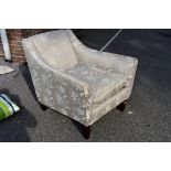 A modern floral upholstered armchair. This lot can only be collected on Saturday 10th October. (10-