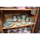 A collection of Wedgwood green jasperware.