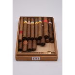 Seventeen vintage cigars, to include: Habana, Monte Cristo, Cohiba, Winston Churchill and others. (