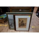 Four various prints, comprising: a Baxter print; a late Victorian photographic image of London
