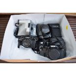 A Ricoh KR-10 camera; together with a Centon K100 camera, and others. This lot can only be collected