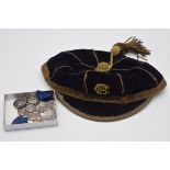 A sporting cap and various medals to C H Gray; to include: a Penn Cup medal 1905; Royal Blackheath