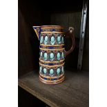 A Wedgwood majolica 'Shakespeare' Caterer jug, 19cm high.