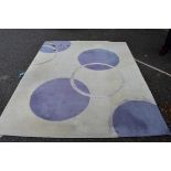 A modern rug, 200 x 250cm; together with another linear design rug. This lot can only be collected