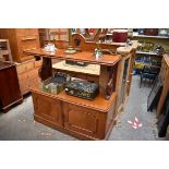 A Victorian mahogany buffet, 121cm wide.