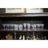 A good early 20th century cut glass part suite of drinking glasses. (25)