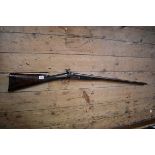 A J D Dougall's patent lockfast double barrelled pin fire black powder shotgun, (no licence