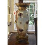 An unusual Continental porcelain and brass mounted vase, decorated with Imperial style eagles, 41.