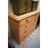 A Victorian pine chest of drawers, 106cm wide.