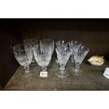 A set of four Waterford 'Colleen' cut glasses, 12cm high; together with another set of four