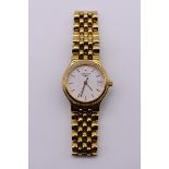 A modern Longines 'Les Grandes Classiques' gold plated quartz ladies wristwatch, 22mm, ref L5-131-2.