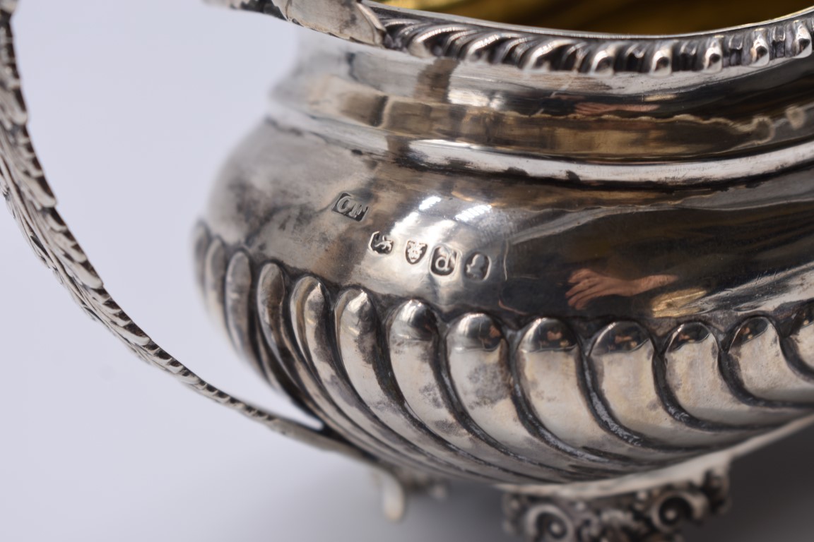 A George III silver twin handled sugar basin, by J.A, London 1799, 9.5cm high; together with a - Image 3 of 5