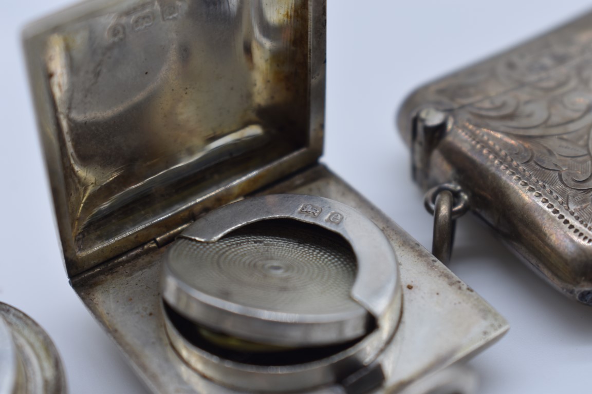 A square silver sovereign case, by Robert Pringle & Sons, Birmingham 1904; together with another - Image 2 of 2