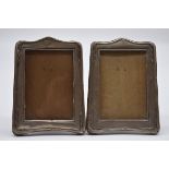 A pair of silver photograph frames, by Robert Pringle & Son, Birmingham 1915, 18.5 x 13cm.