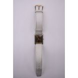 LOT WITHDRAWN: A Cartier 'Must de Cartier' silver plated quartz ladies wristwatch, 22mm, on grey