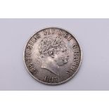 Coins: a George III 1817 silver half crown.