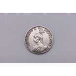 Coins: a German East Africa 1891 Guilelmus II Imperator silver half rupee.