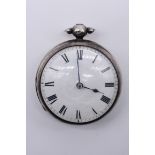 A silver verge fusee pocket watch, by W Willmore, London, No.817, key wind, 50mm, case hallmarked