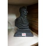 A 19th century cast iron Duke of Wellington doorstop, 22.5cm high.