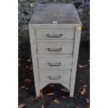 A four drawer workshop cabinet. This lot can only be collected on Saturday 19th December (9-2pm).