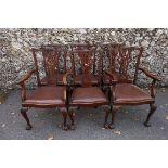 A set of six Georgian style mahogany chairs. This lot can only be collected on Saturday 19th