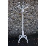 A white painted Thonet coat stand, 208cm high. This lot can only be collected on Saturday 19th