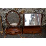 (THH) Two Georgian toilet mirrors, largest 48cm wide.This lot can only be collected on Saturday 19th