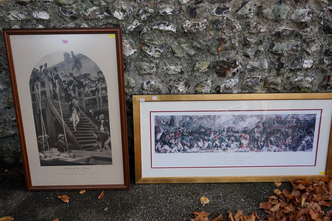 WITHDRAWN FROM SALE A print 'Farewell to Nelson'; together with another titled