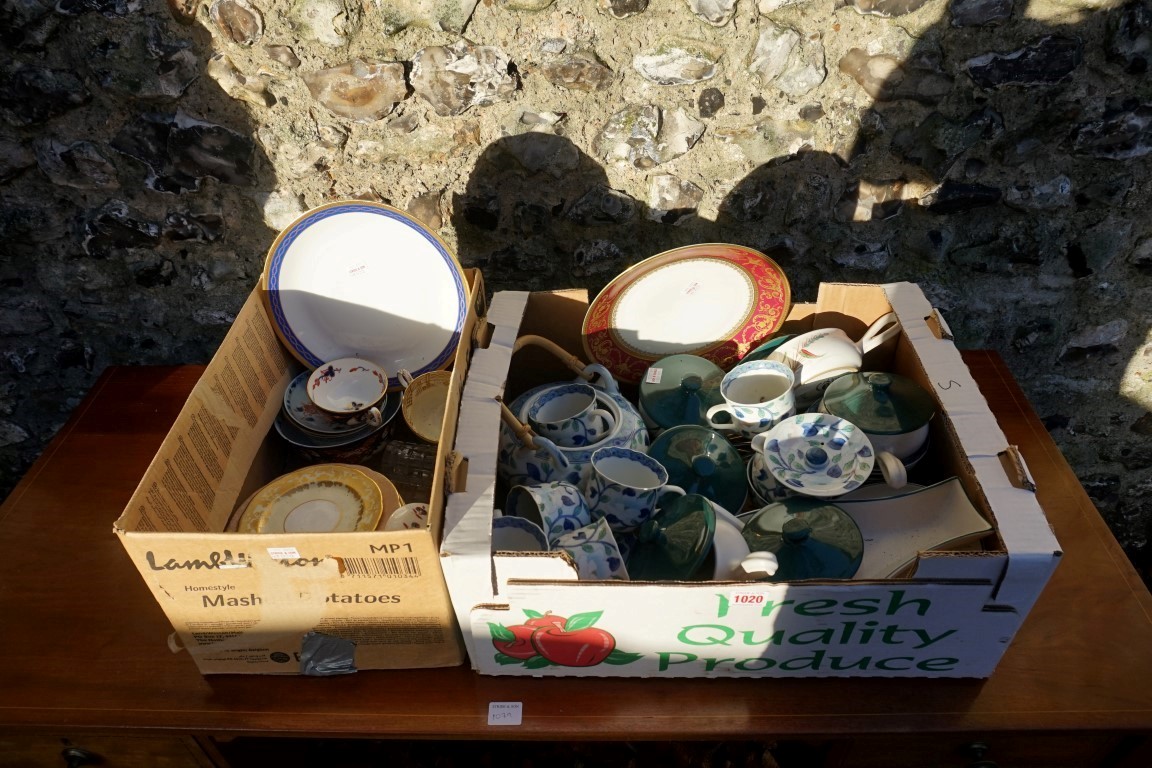 A mixed quantity of ceramics, to include Denby Greenwheat soup bowls. This lot can only be collected