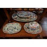 A 19th century Masons Ironstone part dinner service.