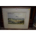 C W Taylor, 'Long Furlong'; 'Amberley Chalk Pit, from Houghton', two works, each signed, inscribed