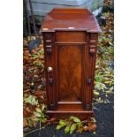 A late Victorian mahogany bedside cupboard, 35.5cm wide.This lot can only be collected on Saturday