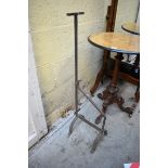 (THH) An old steel boot scraper, 90.5cm high.