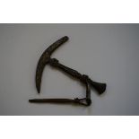 A rare 17th century European steel flint knapping hammer, 11.5cm long.