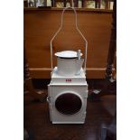 Railwayana: a BR lantern, total height 51cm, (white painted).