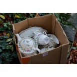 An Addersley 'Meadowsweet' part teaset.This lot can only be collected on Saturday 19th December (9-
